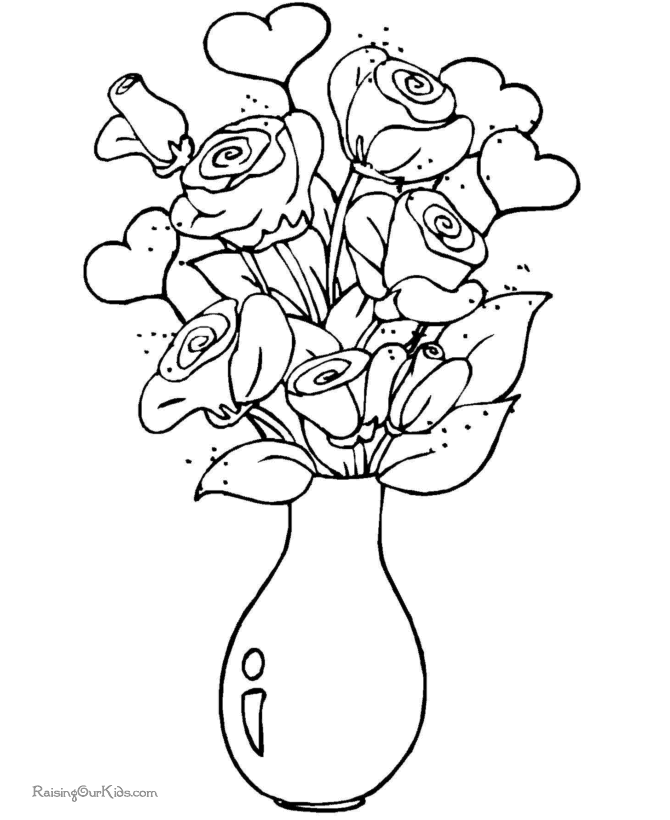 Plansa de colorat cu Valentines day 145 30